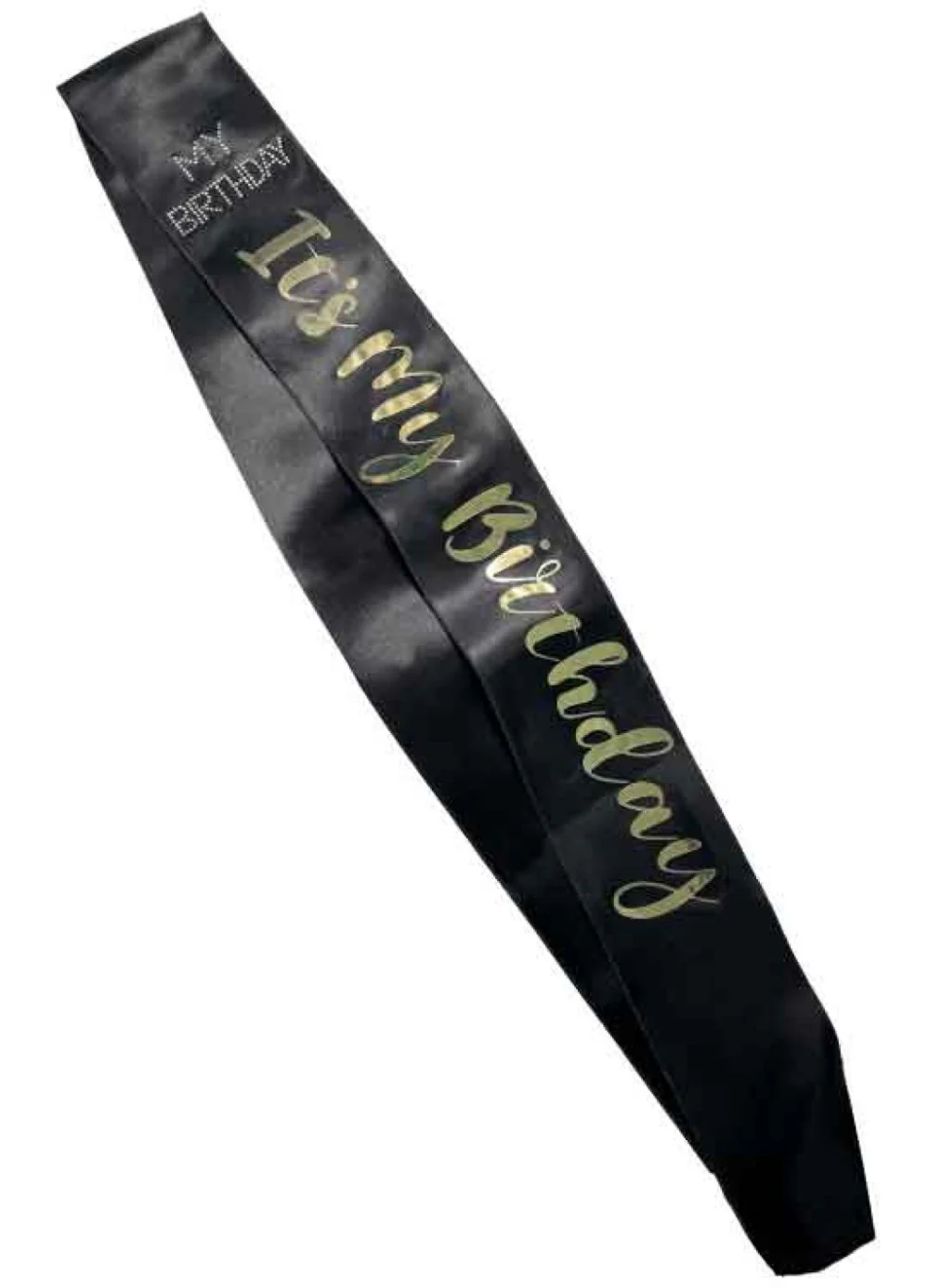 Black It's My Birthday Sash