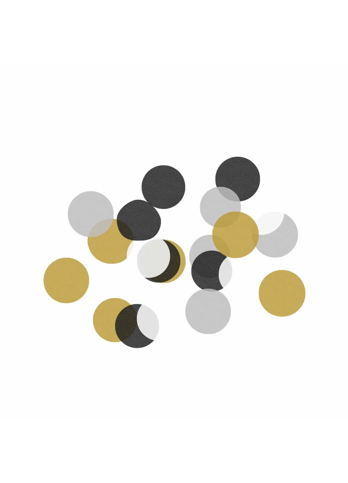 Black, Silver & Gold Paper Confetti