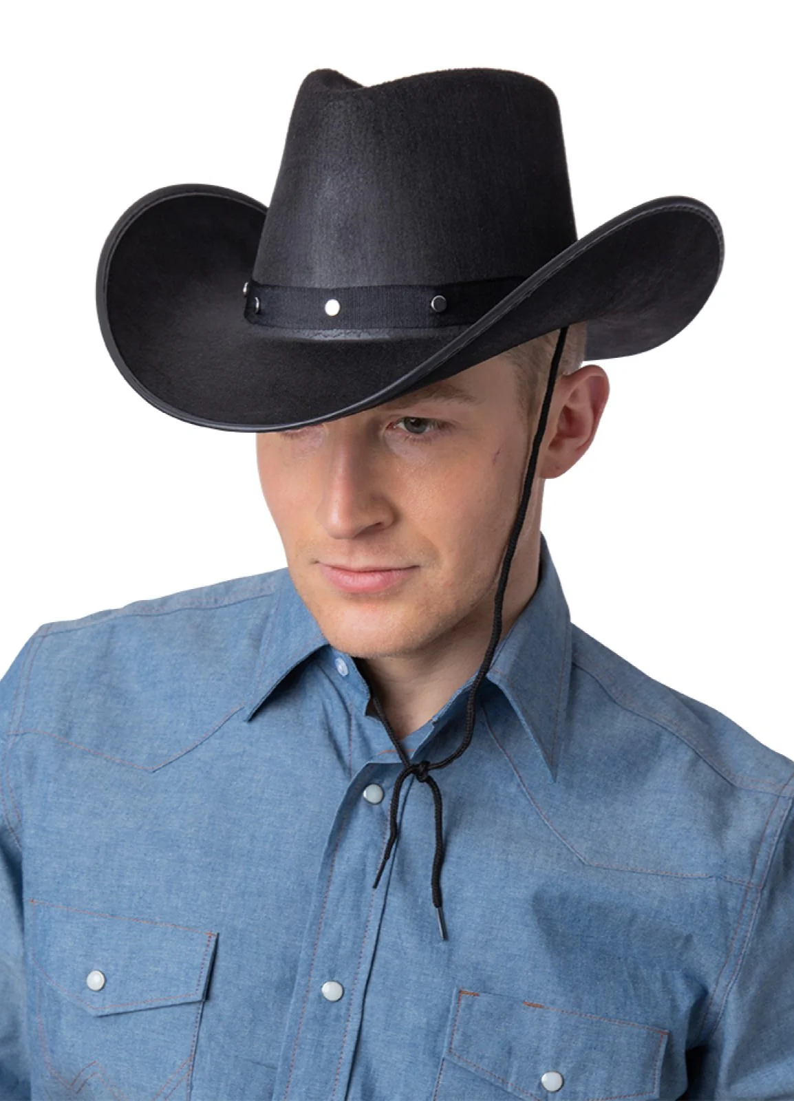 Black Texan Cowboy Hat - Image 2