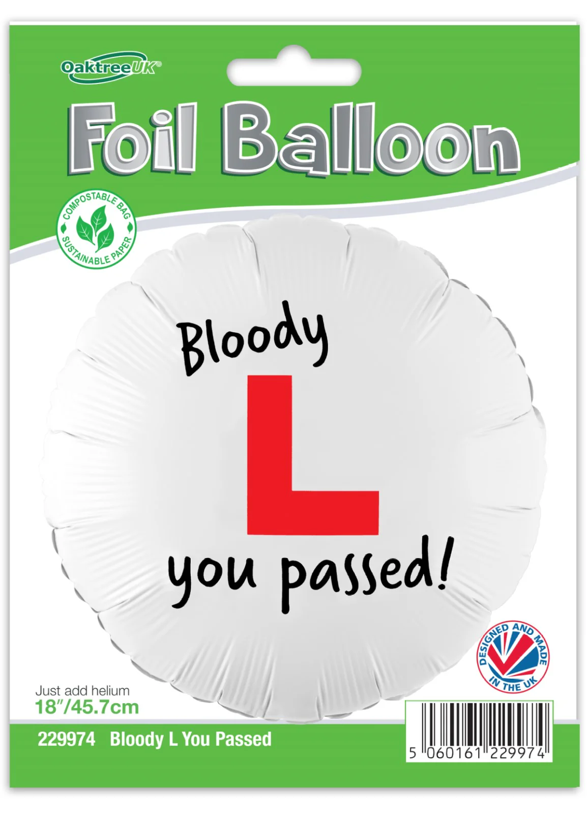 Bloody L You Passed Foil Balloon - Image 2