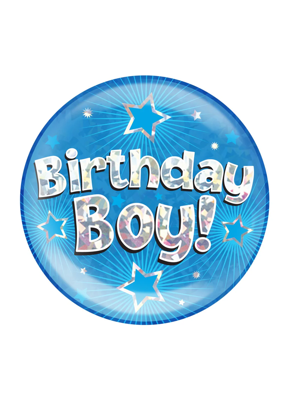 Blue Birthday Boy Jumbo Badge