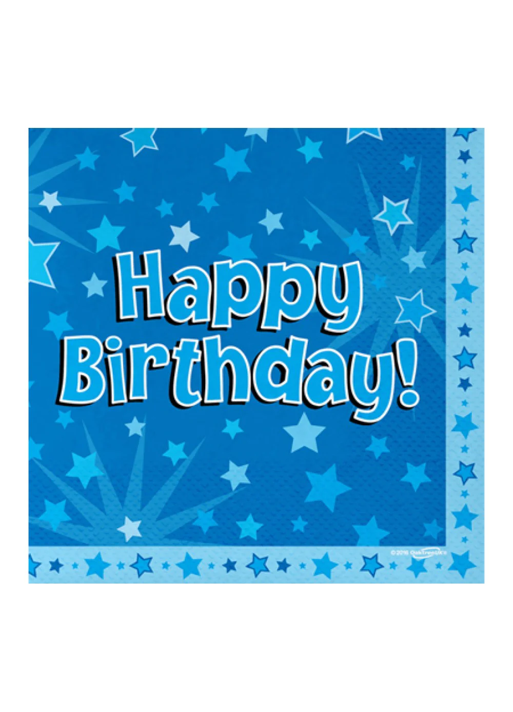 Blue Happy Birthday Napkins 16pk