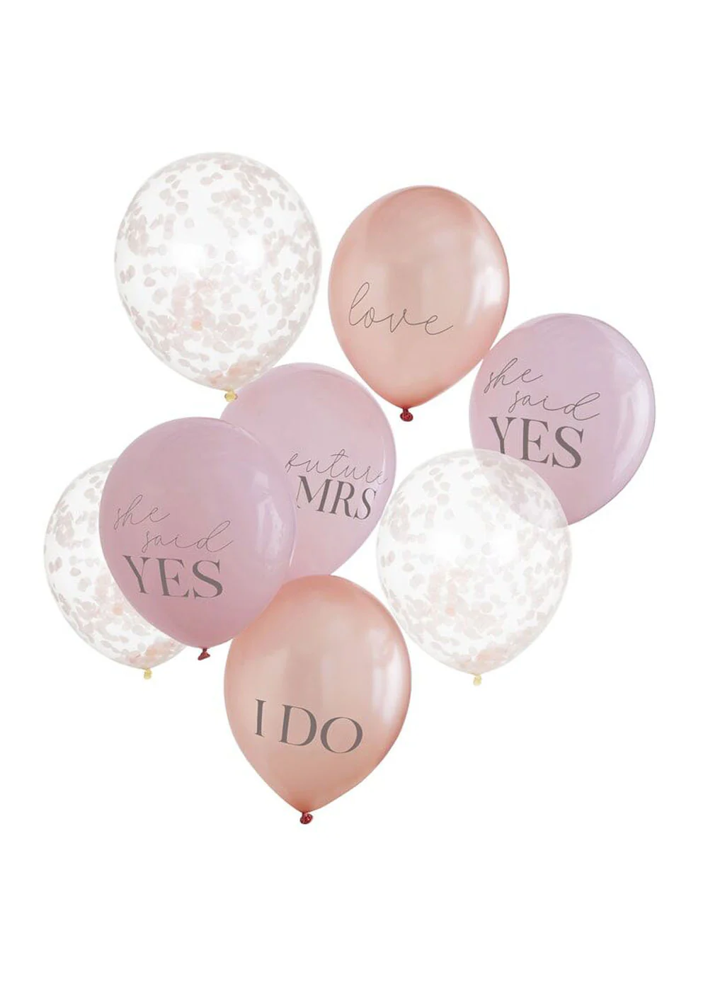 Blush Hen Party Balloons 8pk - Image 2