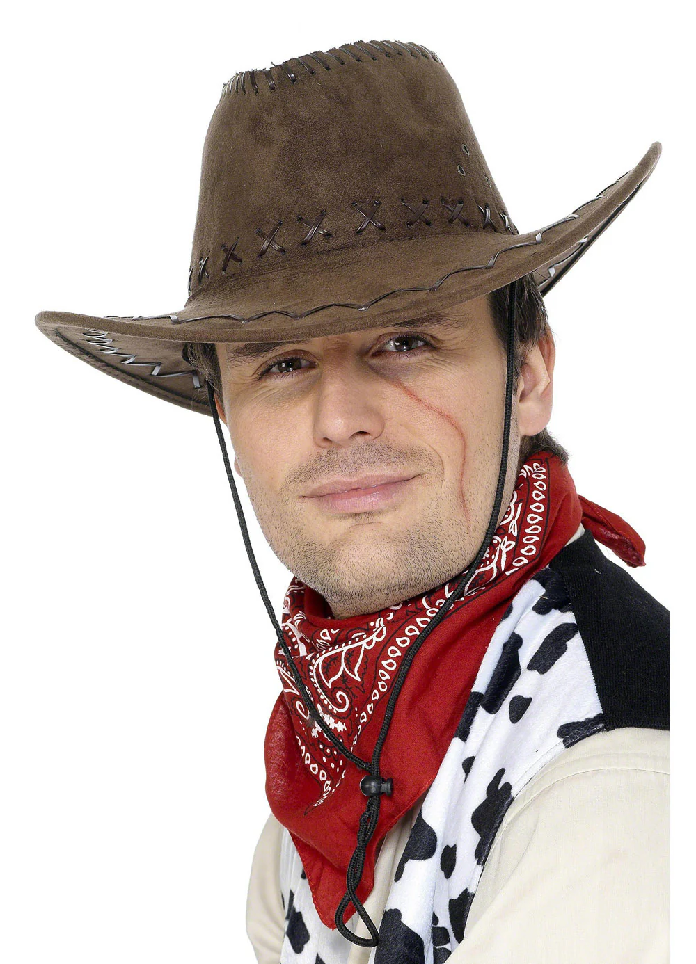 Brown Faux Suede Cowboy Hat