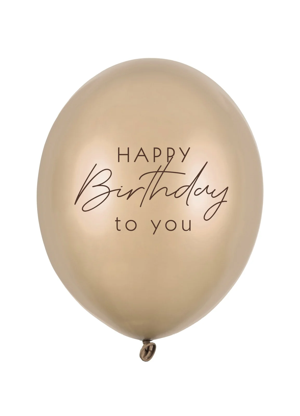 Cold Gold Happy Birthday Latex Balloons 6pk
