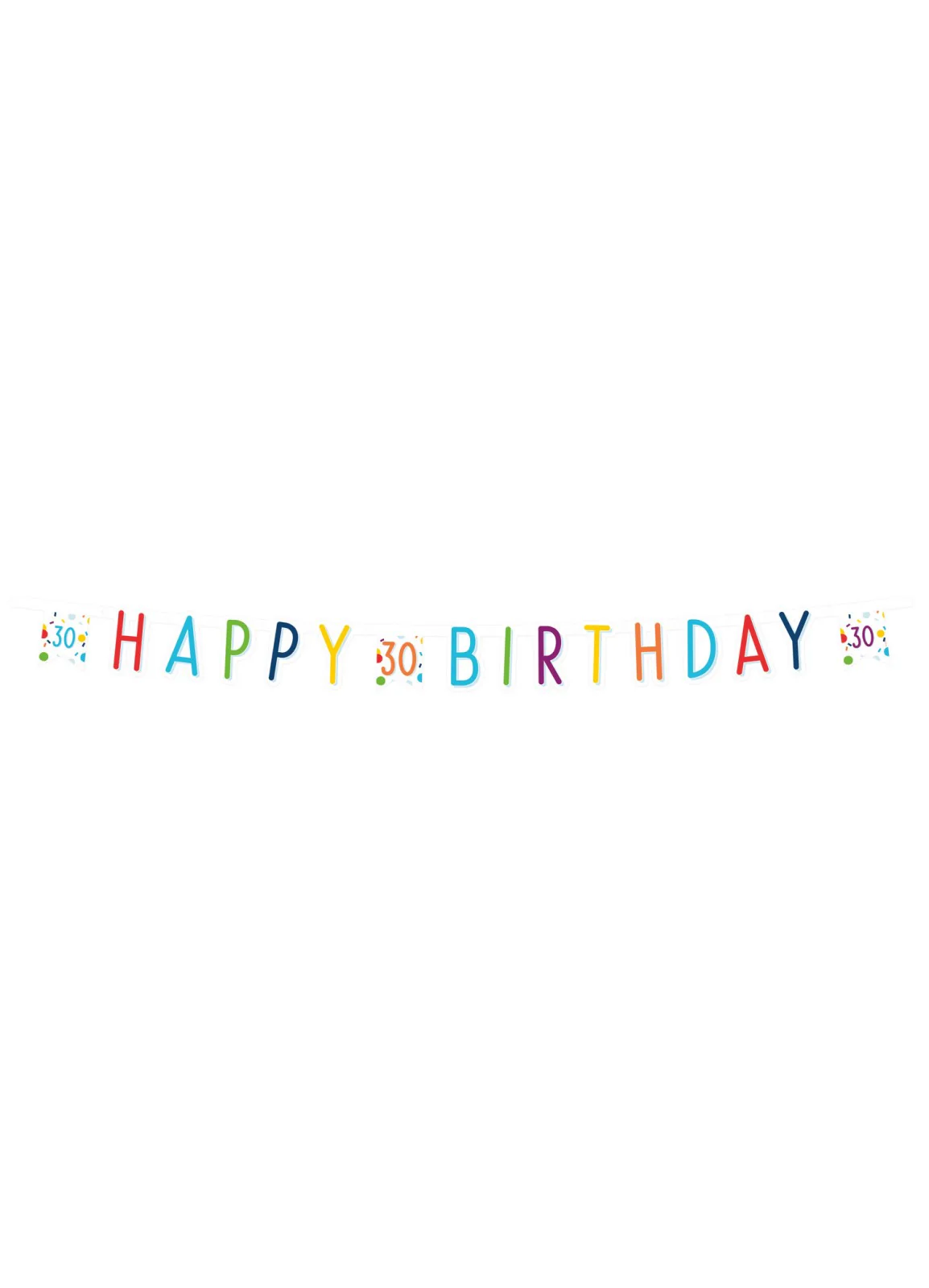 Confetti 30th Birthday Letter Banner