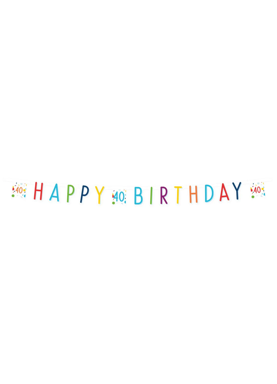 Confetti 40th Birthday Letter Banner