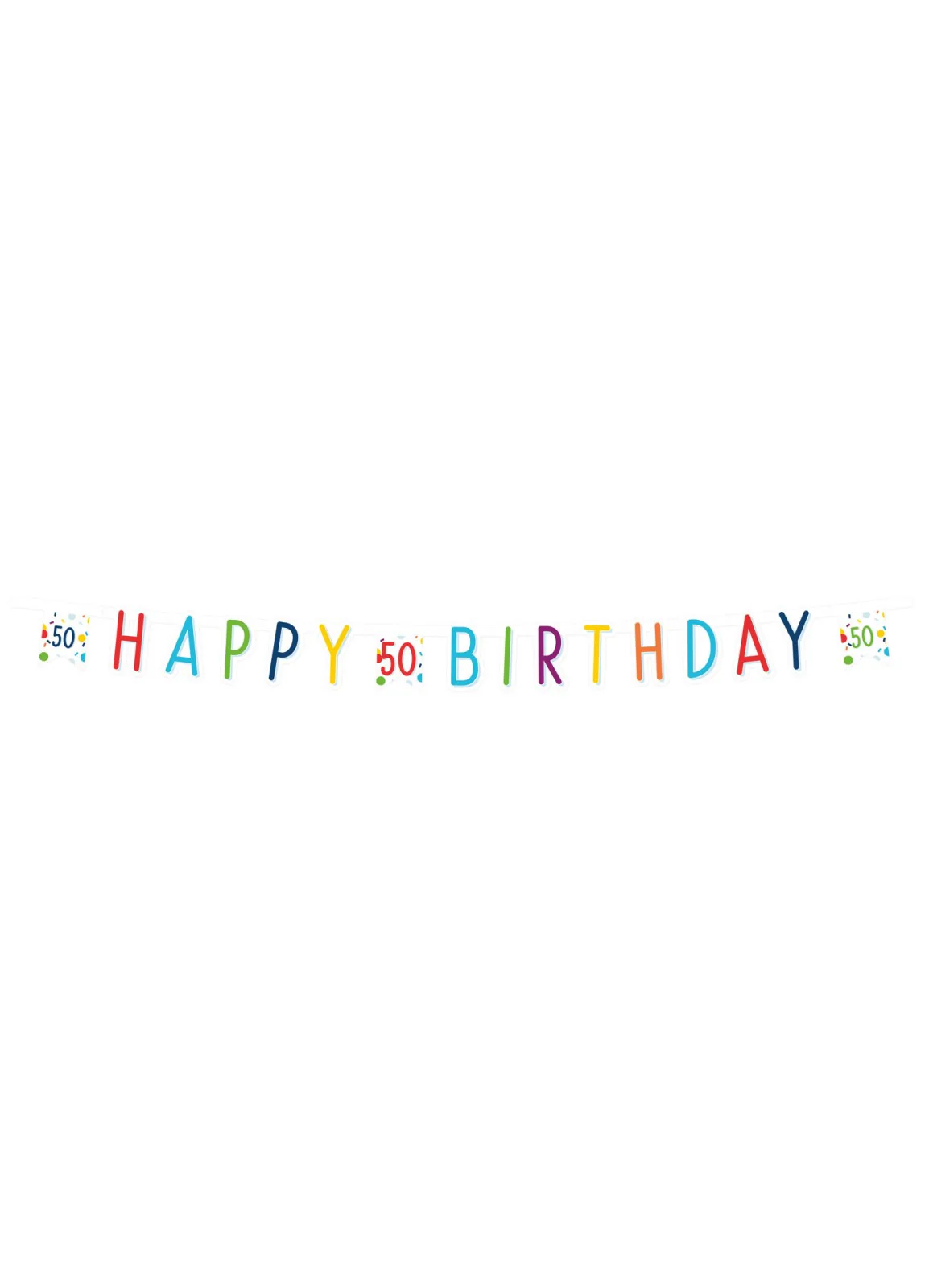 Confetti 50th Birthday Letter Banner