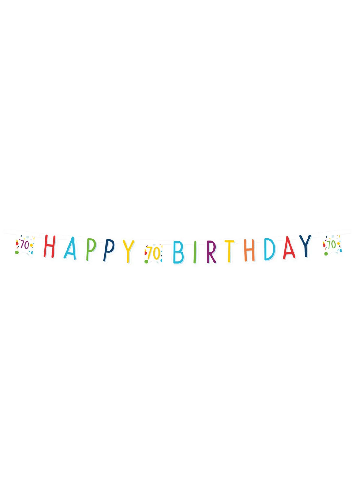 Confetti 70th Birthday Letter Banner