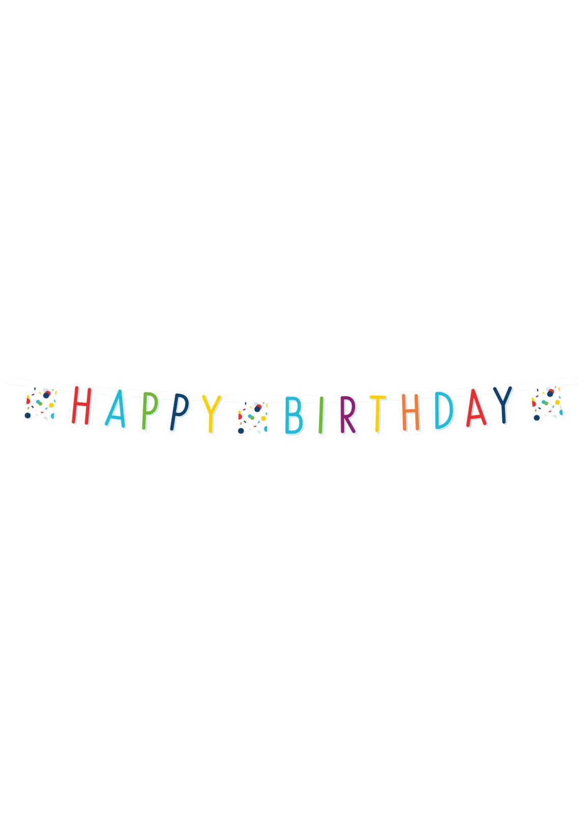 Confetti Happy Birthday Letter Banner