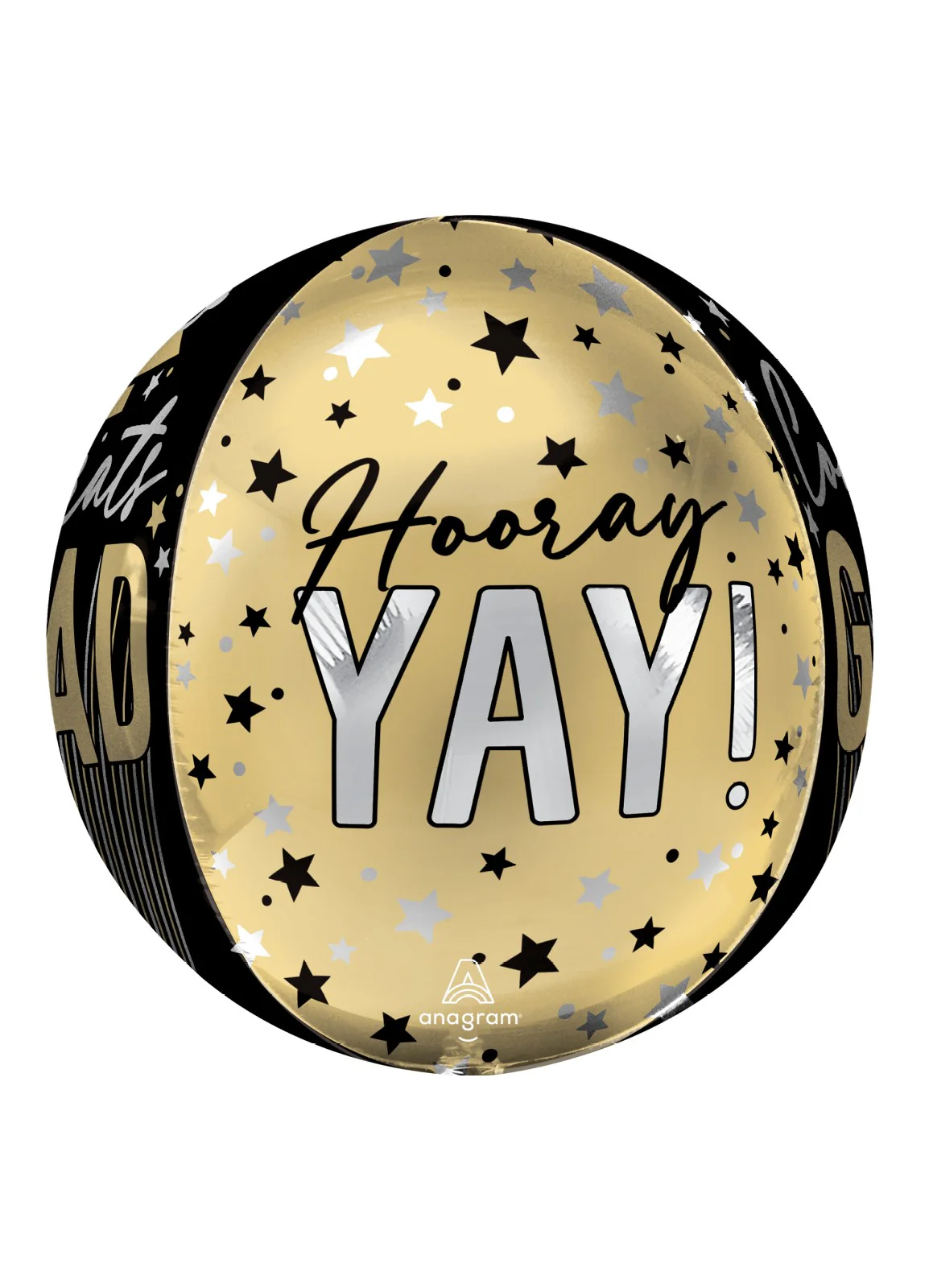 Congrats Grad Gold Orbz Balloon - Image 2