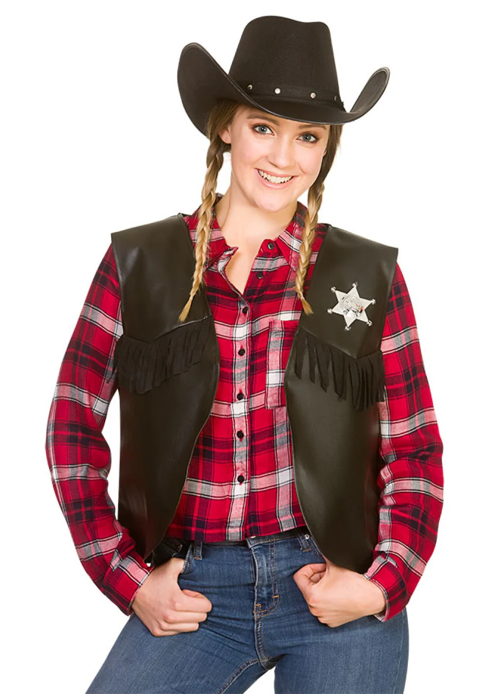 Black Cowboy Waistcoat - Image 2