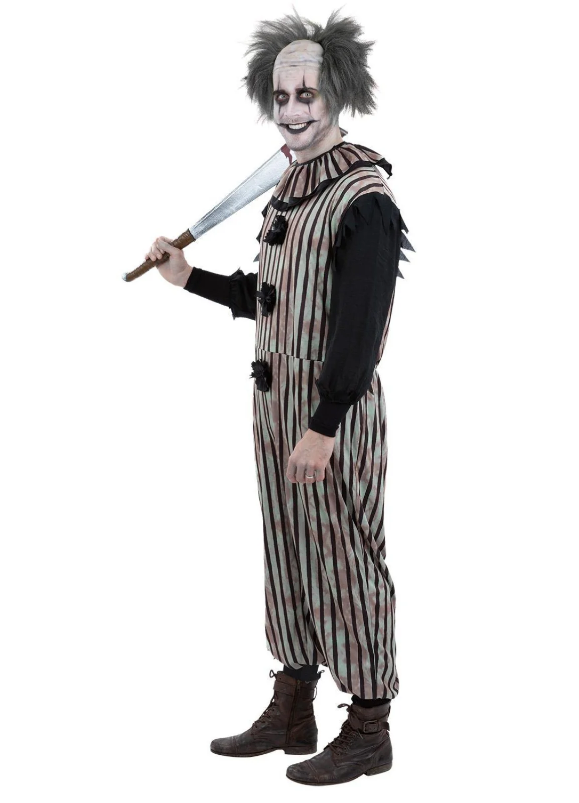 Dark Vintage Clown Costume Adult - Image 2