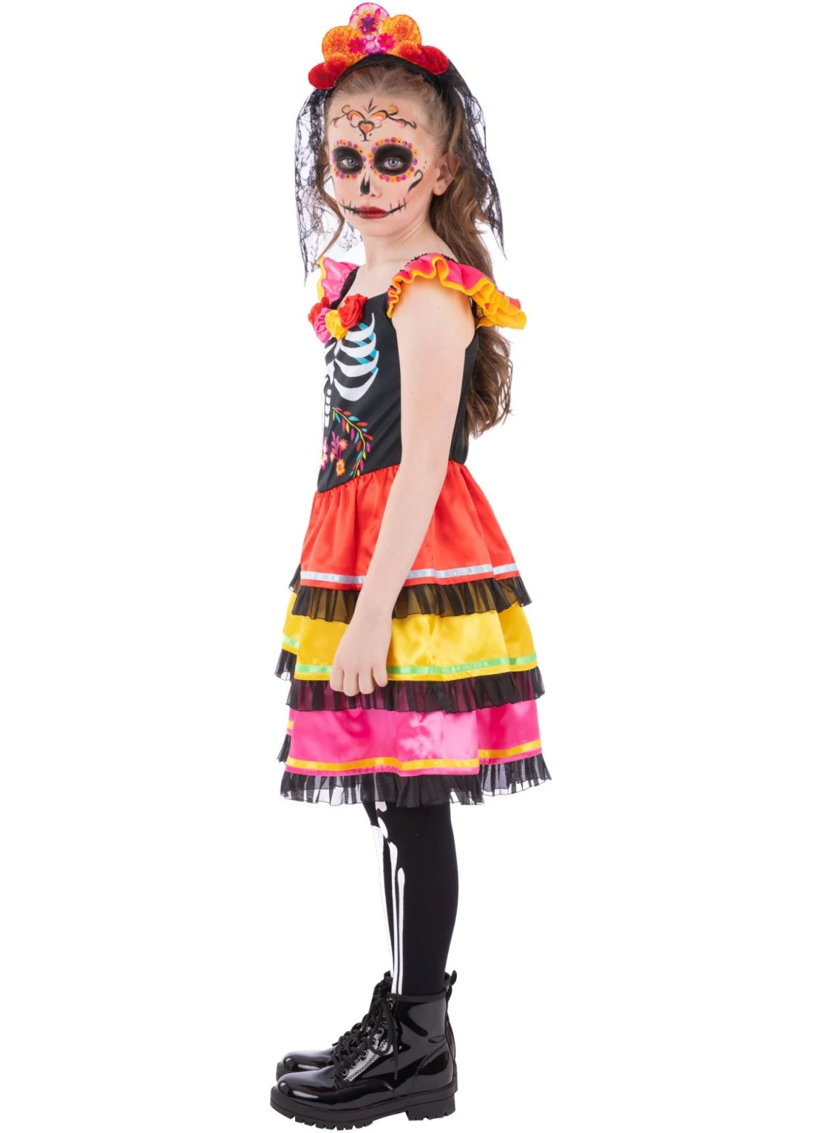 Day of Dead Girl Costume Child - Image 3