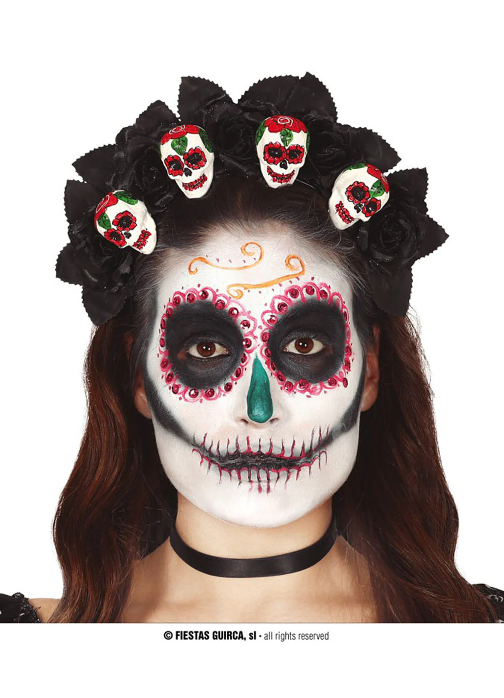 Day of the Dead Skull Headband