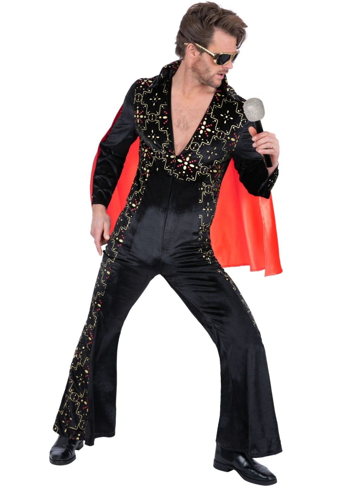 Elvis Black Rhinestone Costume - Image 2