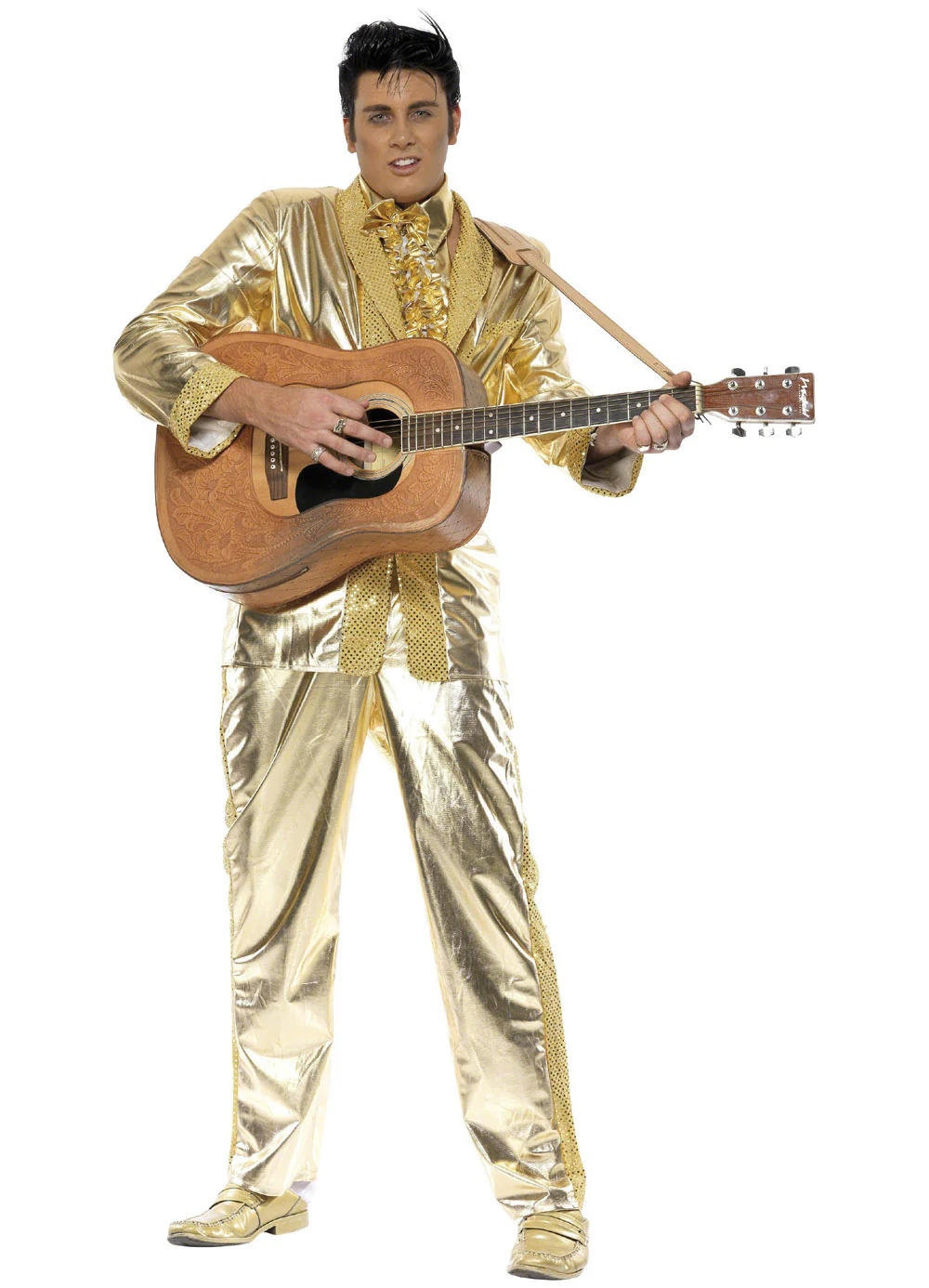 Elvis Gold Lame Costume Adult - Image 3