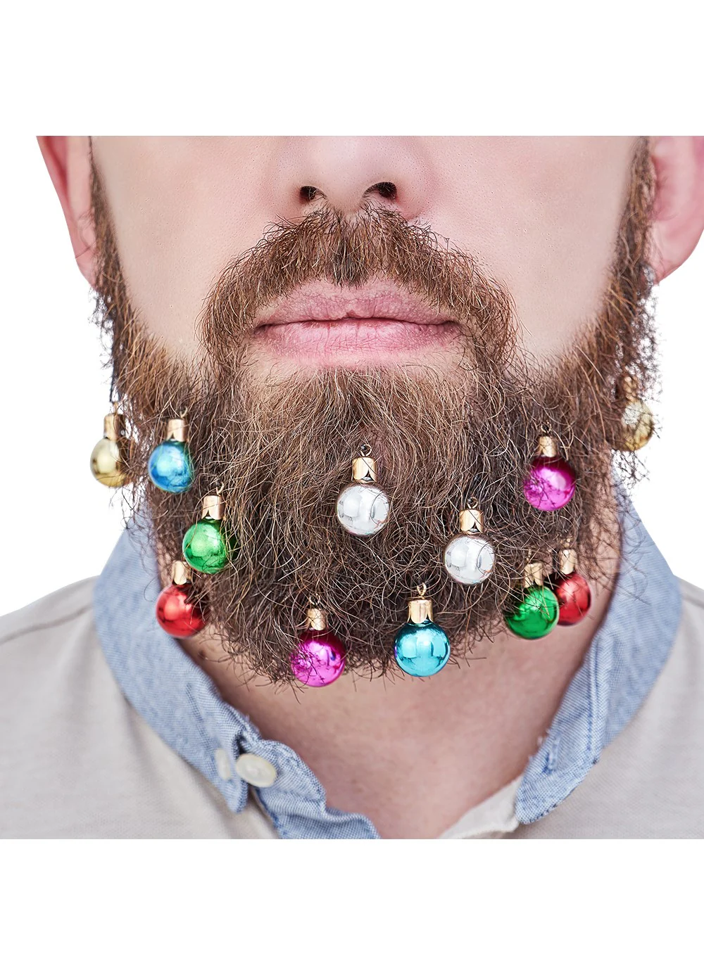Funny Christmas Beard Baubles