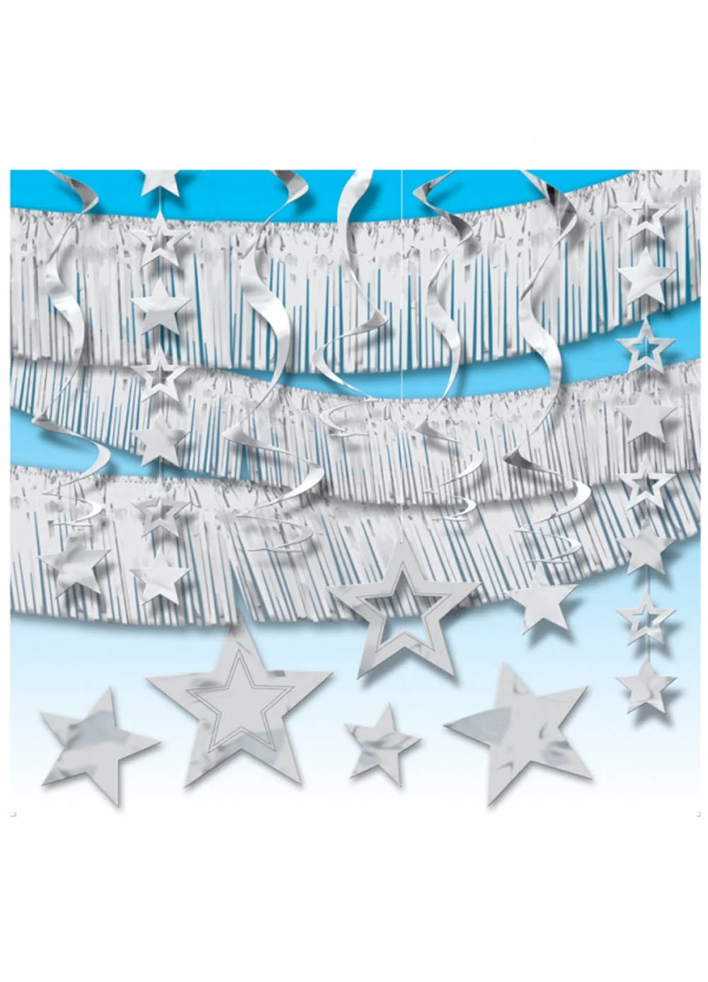 Giant Silver Room Decorating Kit