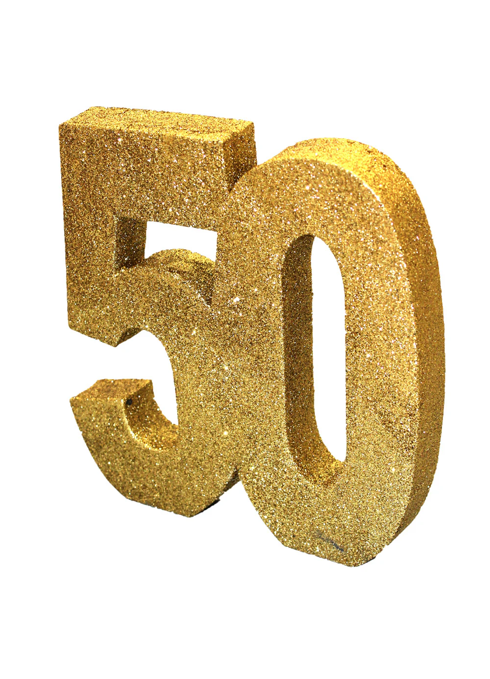 Gold Age 50 Glitter Table Decoration