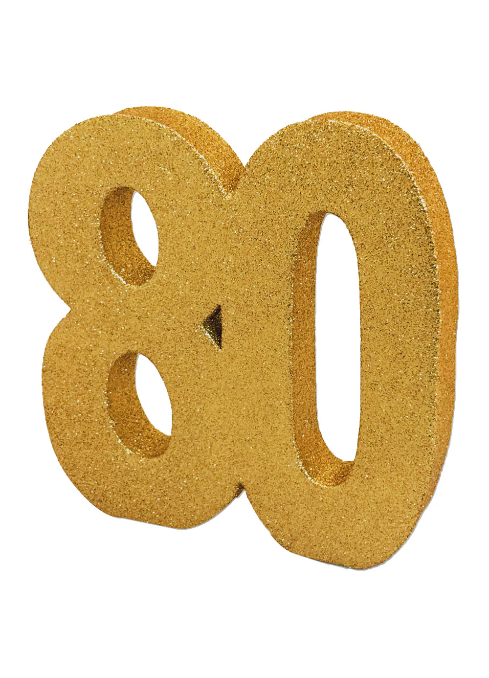 Gold Age 80 Glitter Table Decoration