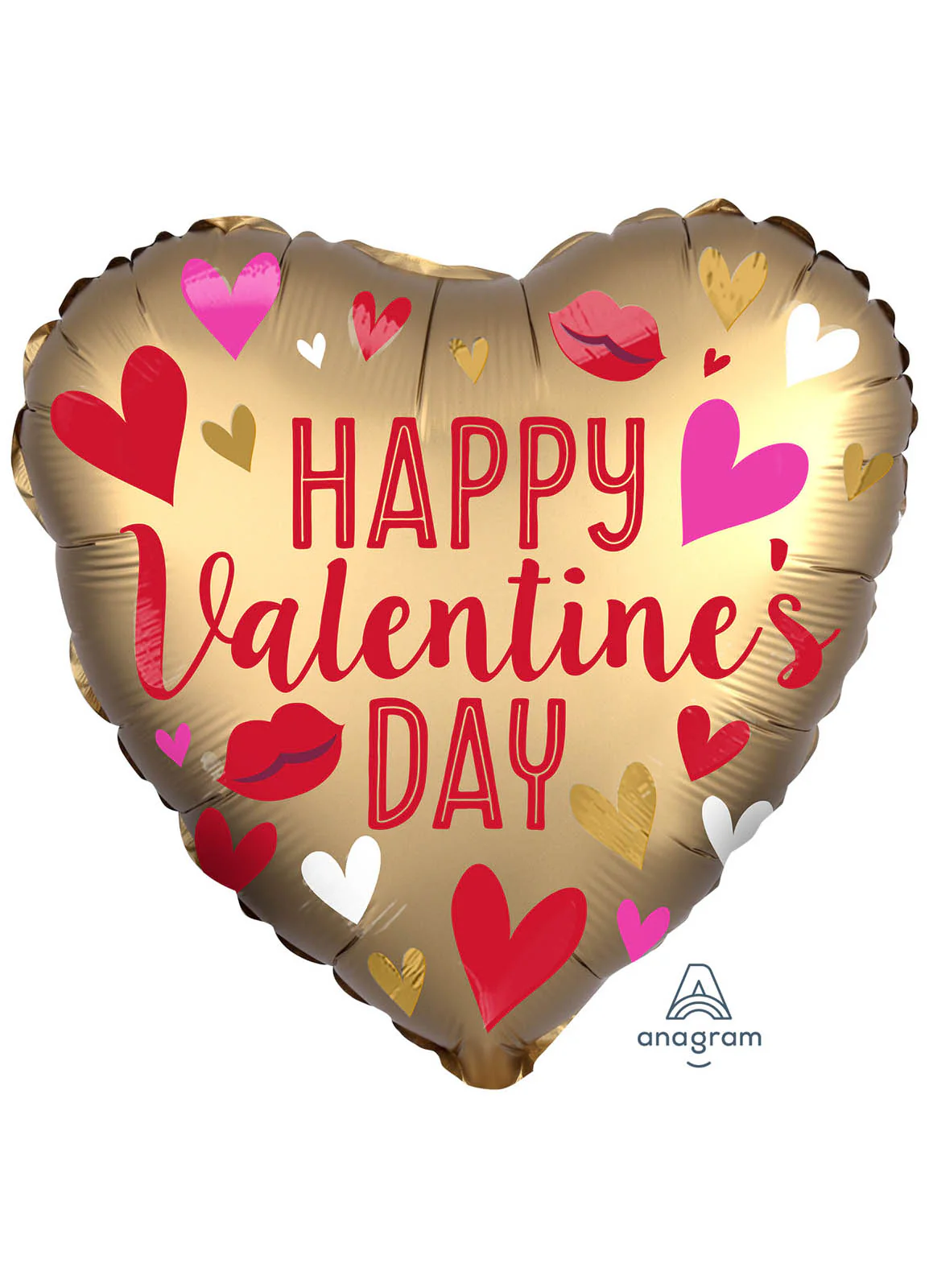 Gold Satin Valentine's Foil Balloon