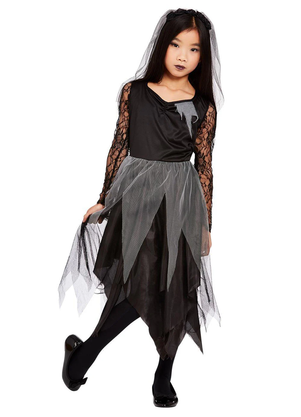 Graveyard Bride Costume Child - Image 2