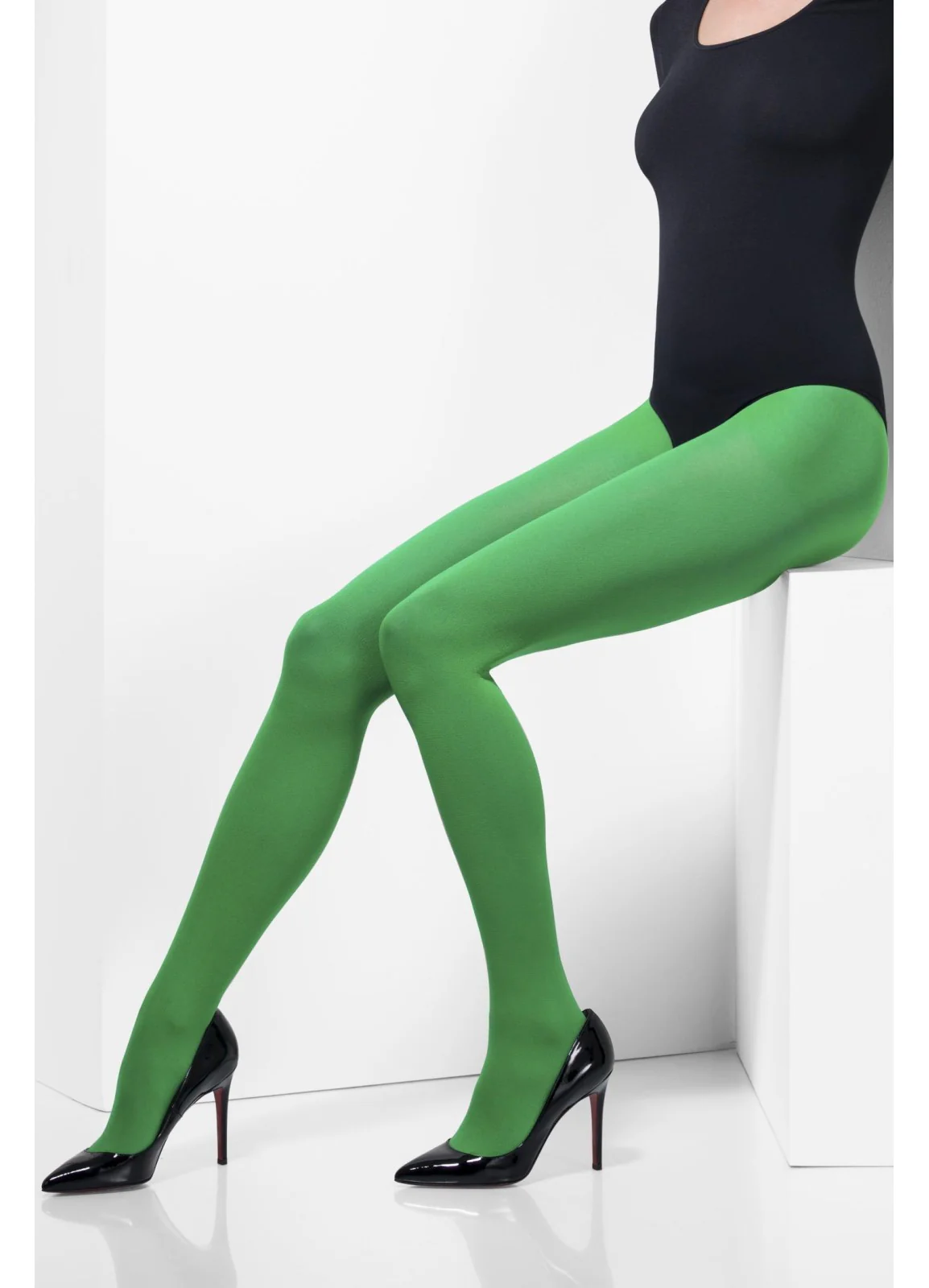 Green Opaque Tights - Image 2