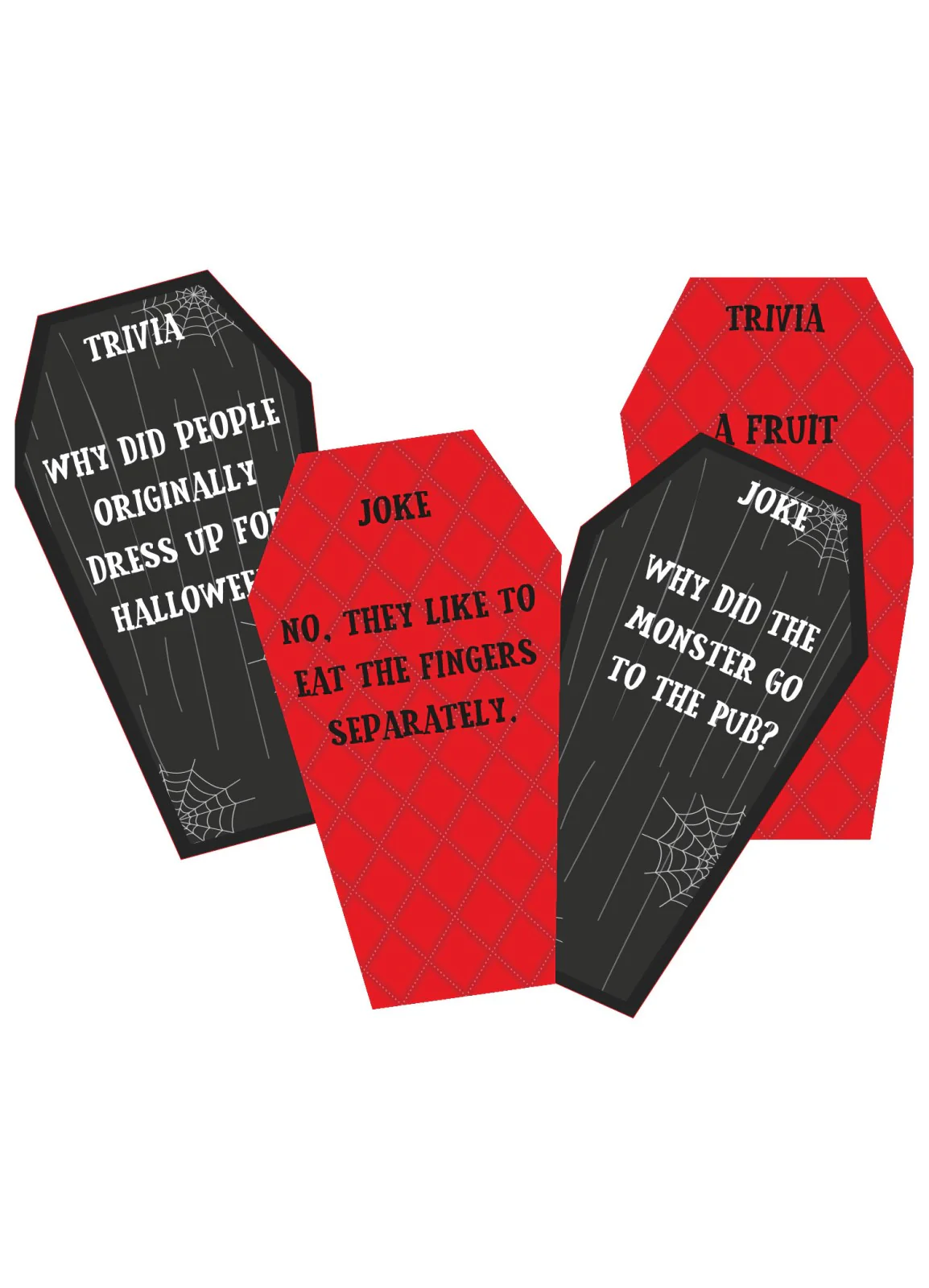 Halloween Adult Joke & Trivia Cards