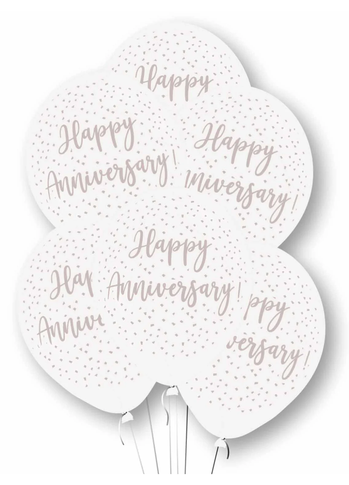 Happy Anniversary Latex Balloons 6pk
