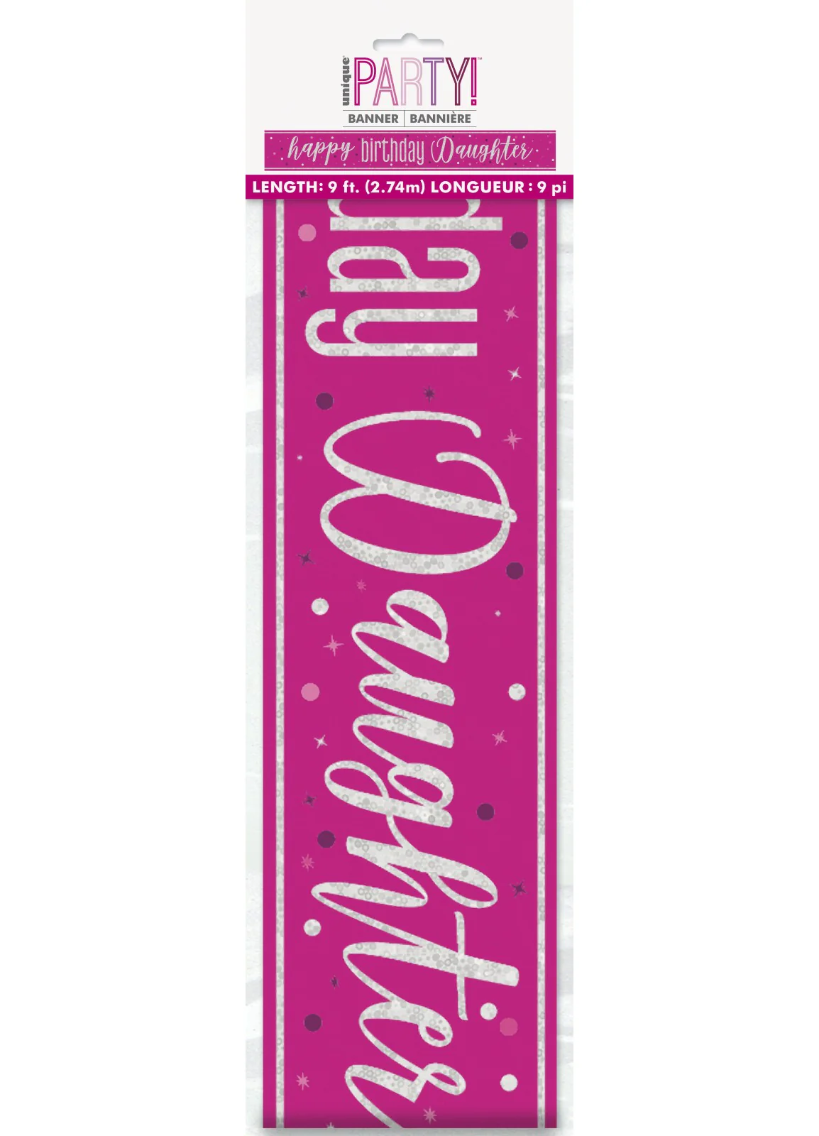 Happy Birthday Daughter Foil Banner - Image 2