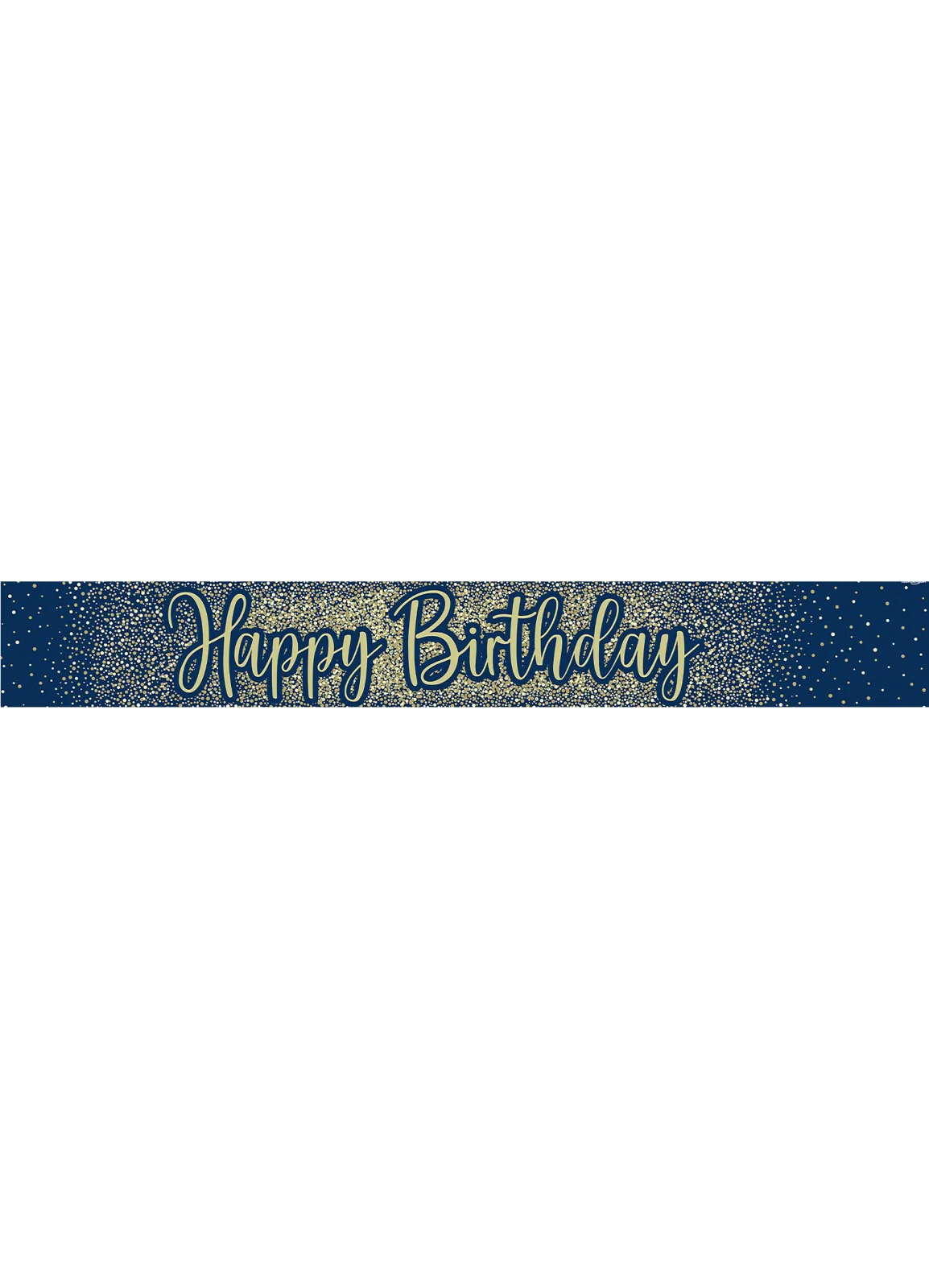 Happy Birthday Navy Gold Banner - Image 2