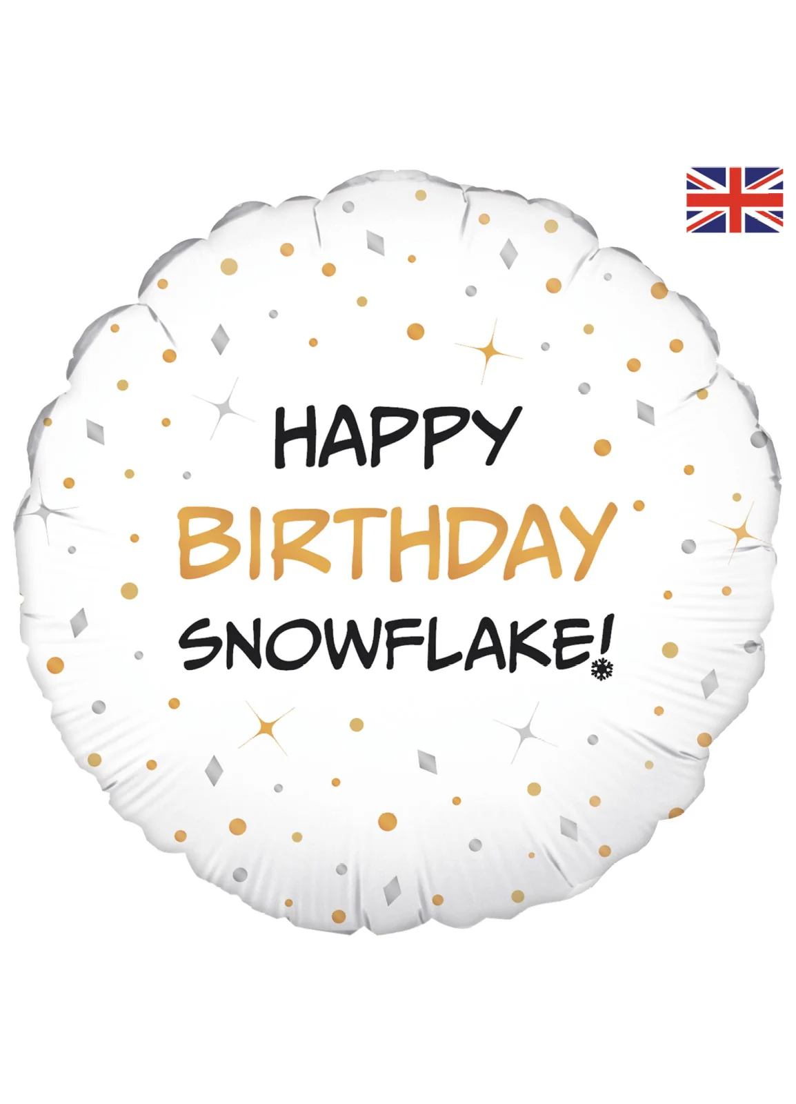 Happy Birthday Snowflake Balloon