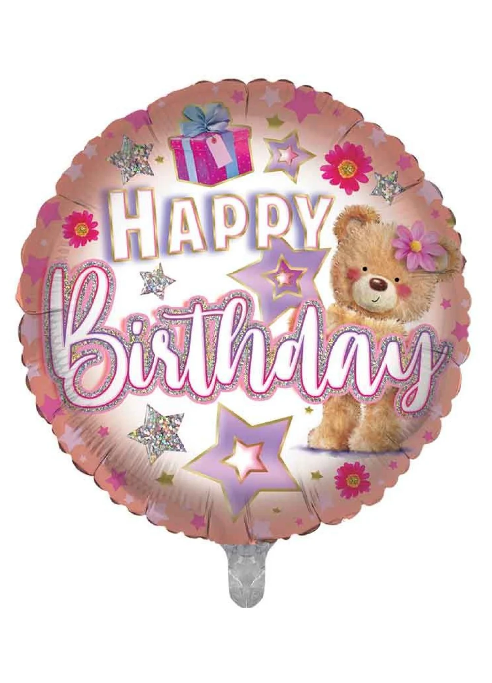 Happy Birthday Teddy Foil Balloon - Image 2