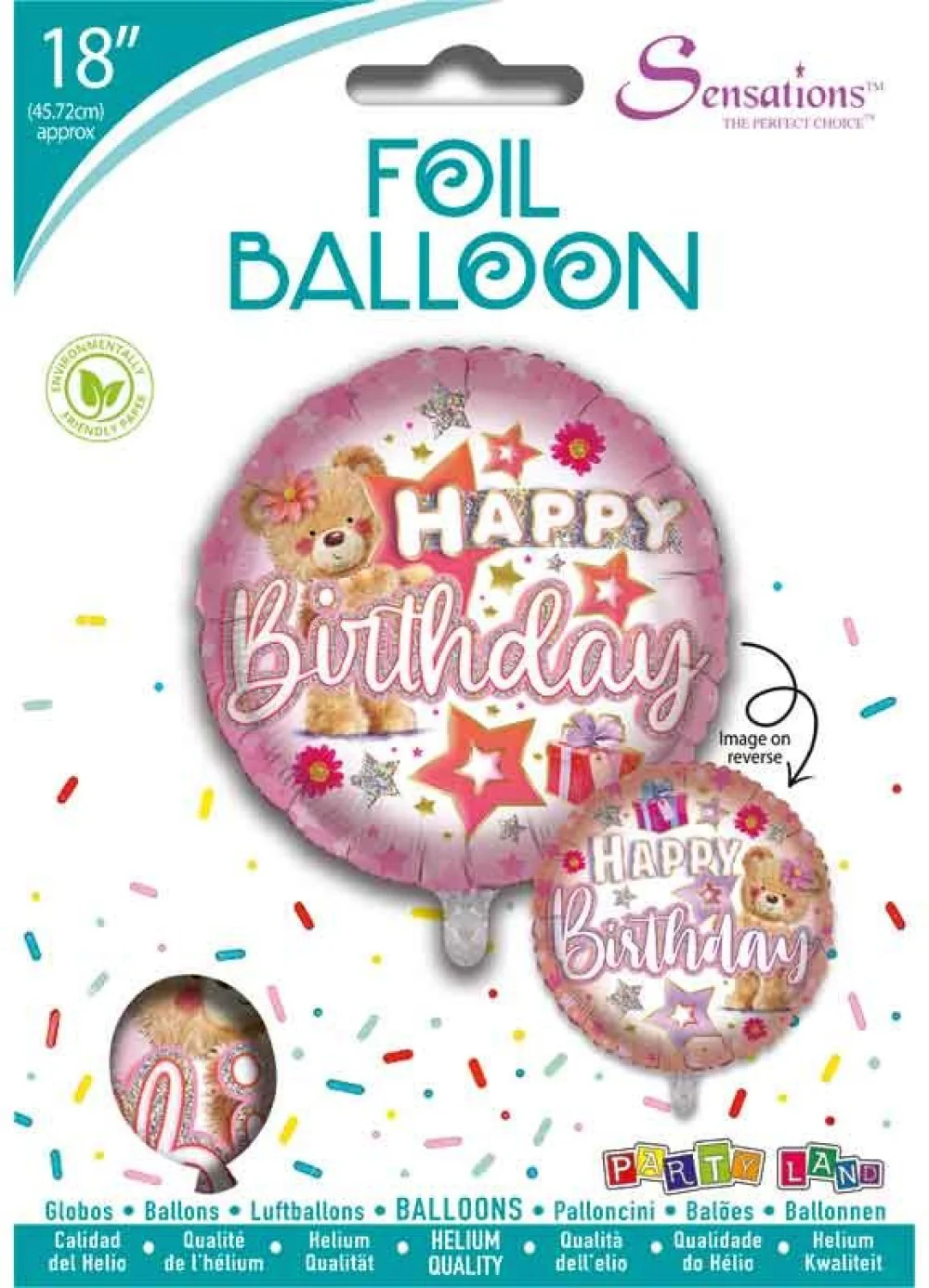 Happy Birthday Teddy Foil Balloon - Image 3