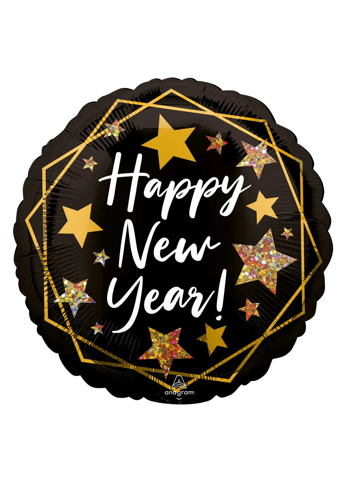 Happy New Year Gold Sparkle Foil Balloon