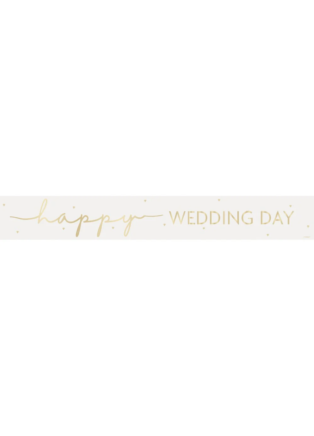 Happy Wedding Day Foil Banner