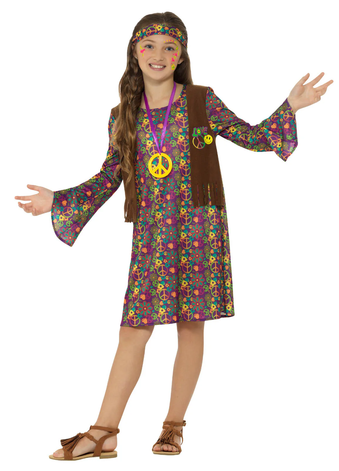 Hippie Girl Costume Child - Image 2