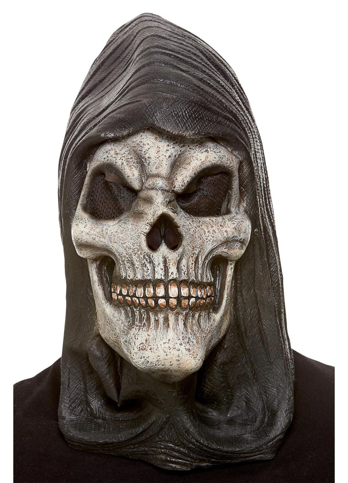 Hooded Skeleton Latex Mask