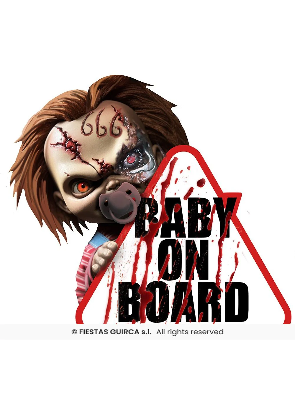 Horror Baby On Board Sticker - Image 2