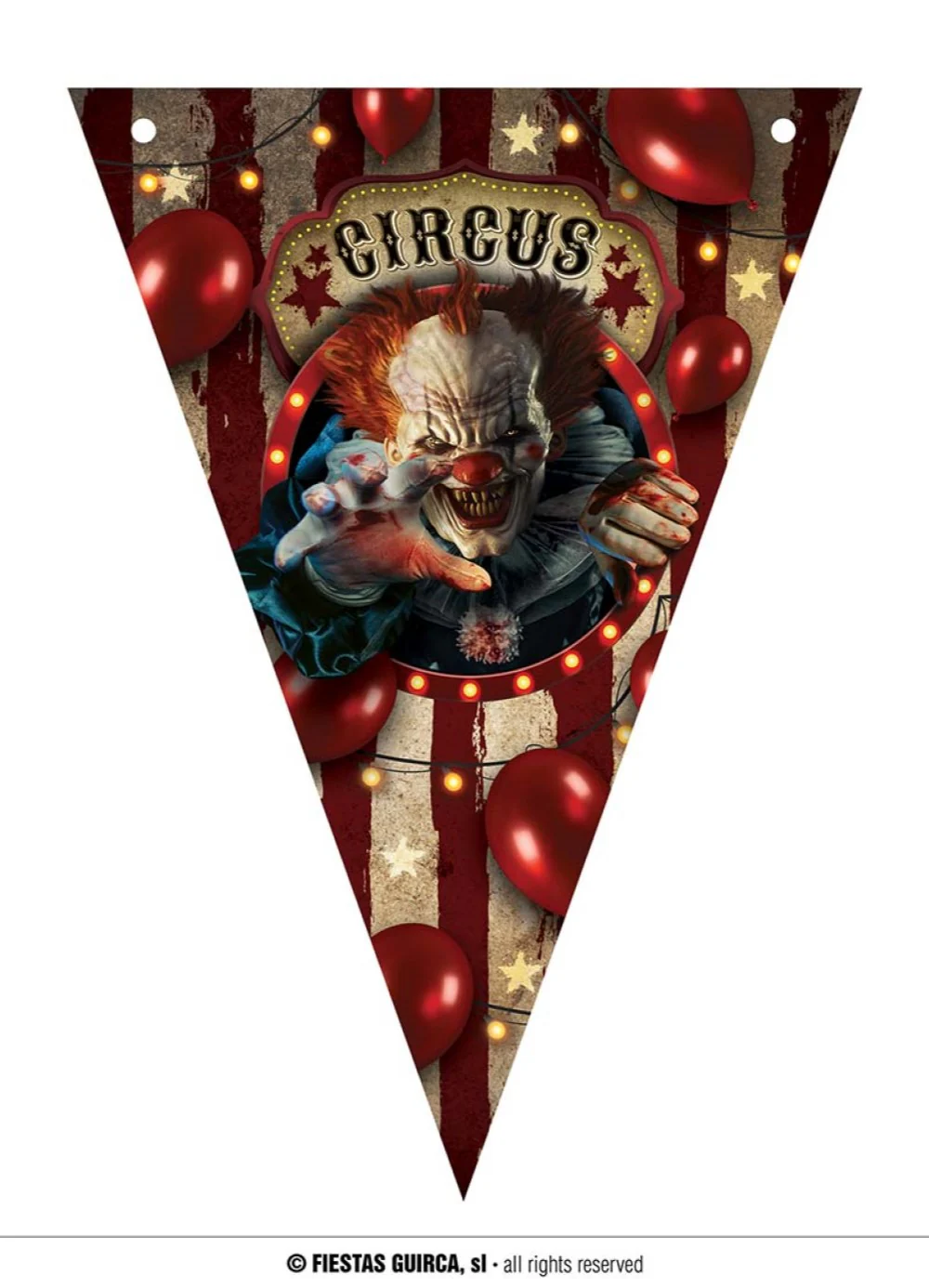 Horror Clown Party Bunting - Image 2