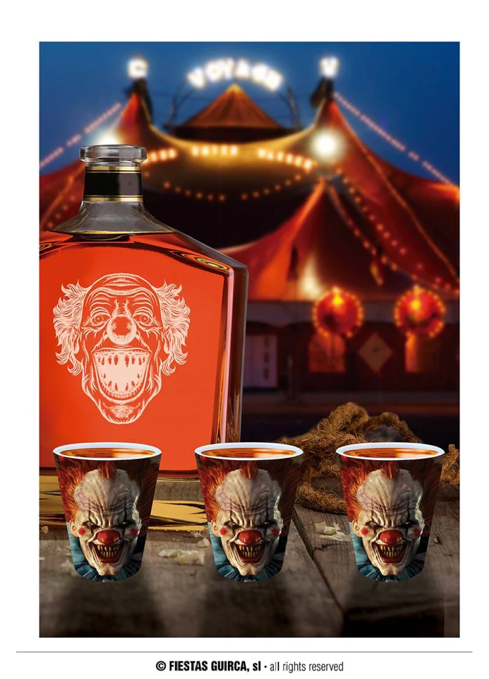 Horror Clown Shot Glasses 3pk - Image 2