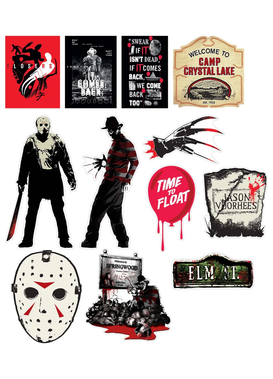 Mixed Horror Movie Cutouts