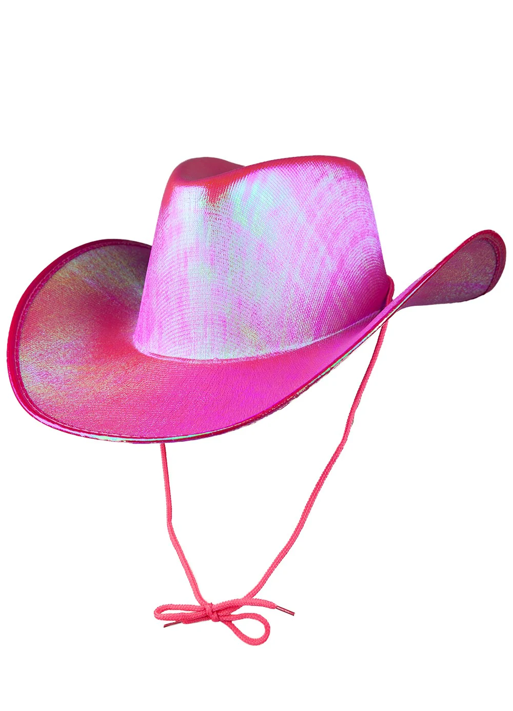 Hot Pink Iridescent Cowboy Hat - Image 2