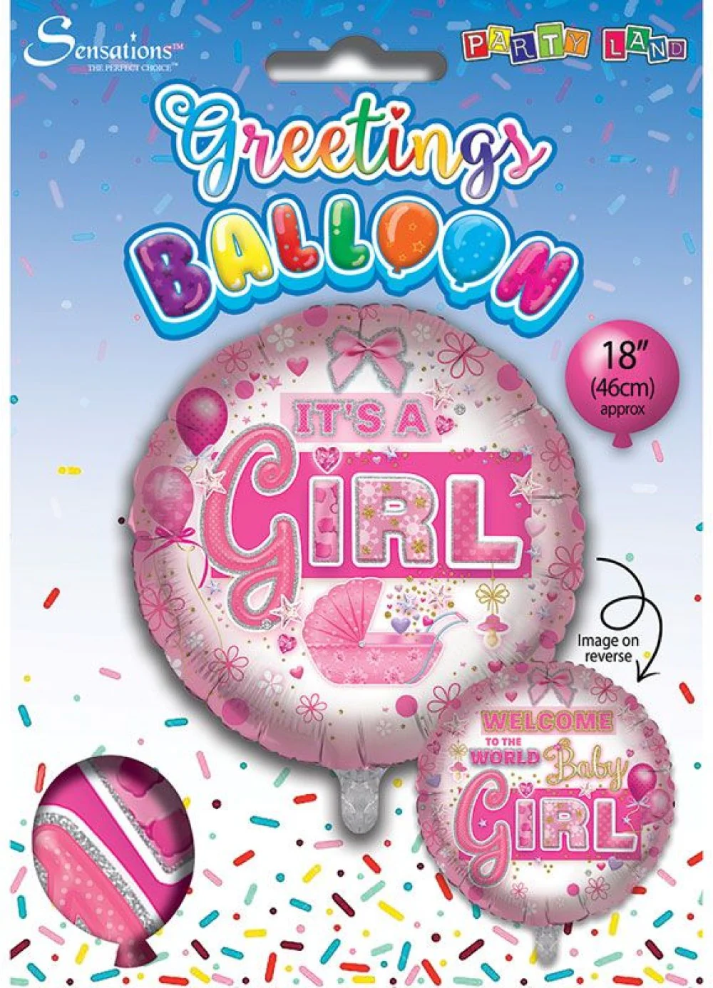 It's A Girl Foil Balloon - Image 3