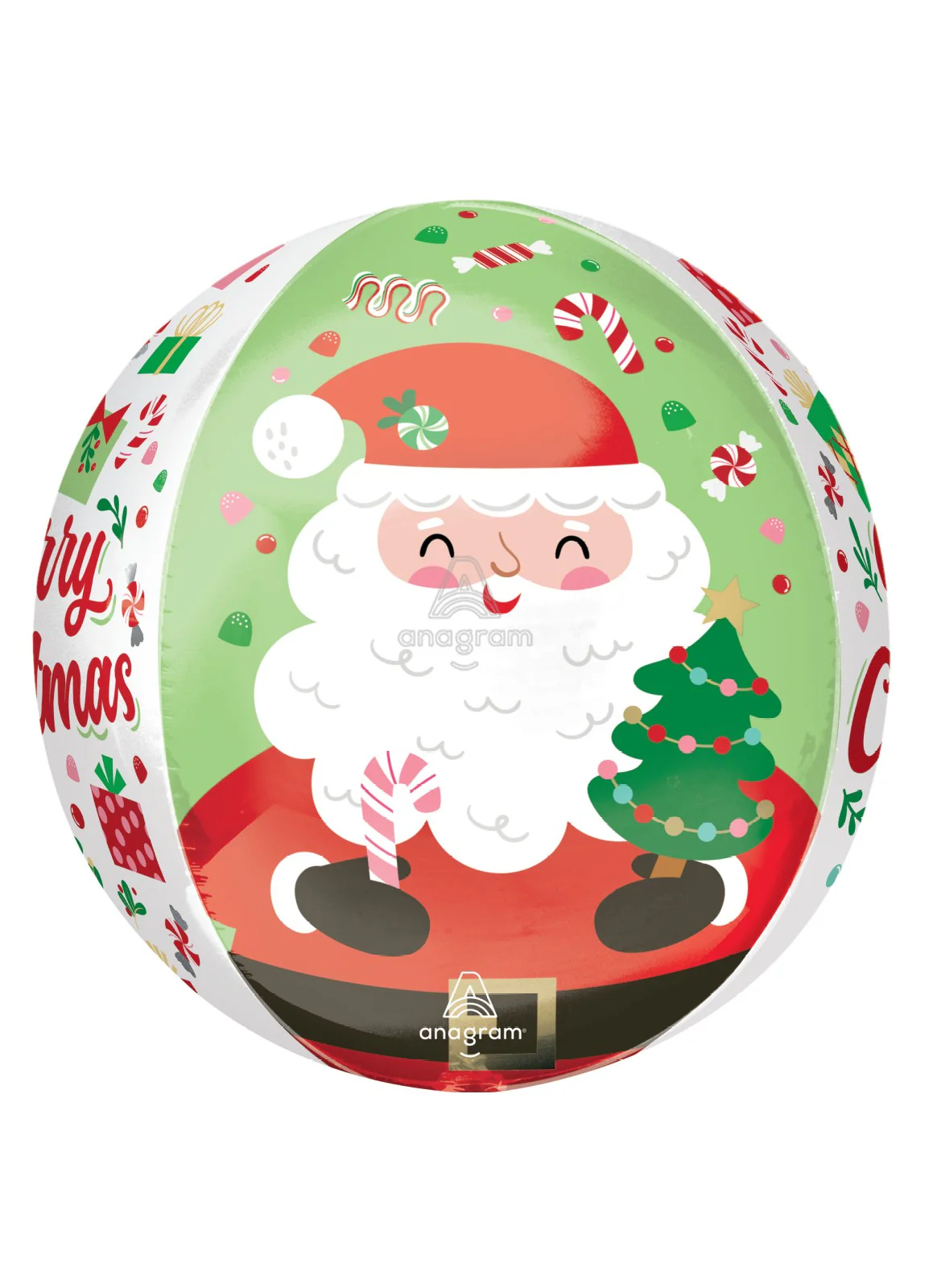 Jolly Santa Orbz Balloon