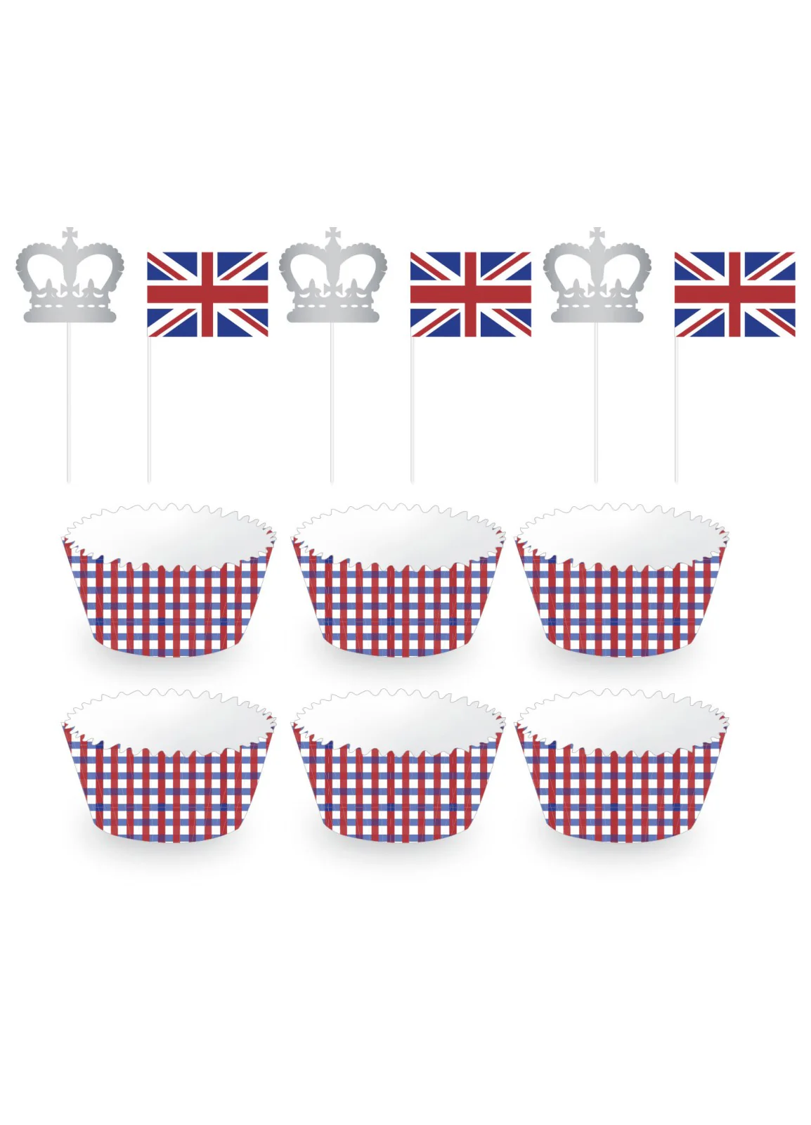 Union Jack Cupcake Cases & Picks