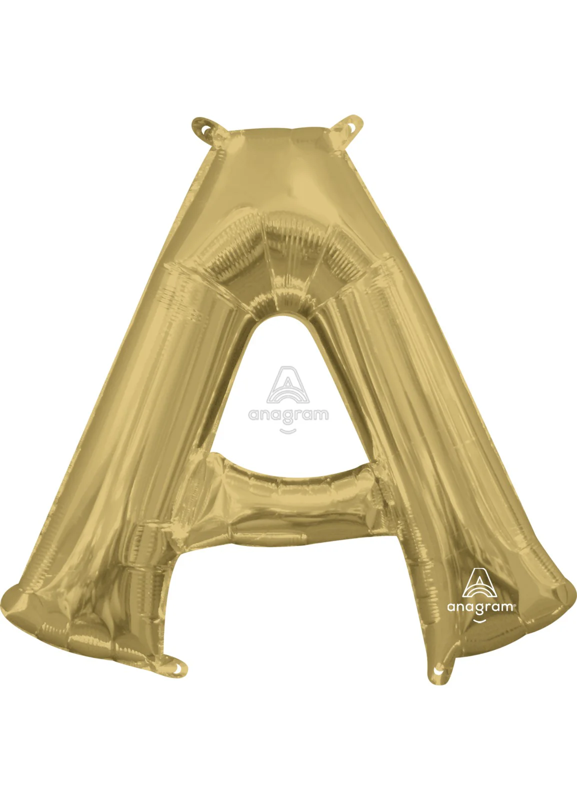 Letter A White Gold Air Filled Balloon