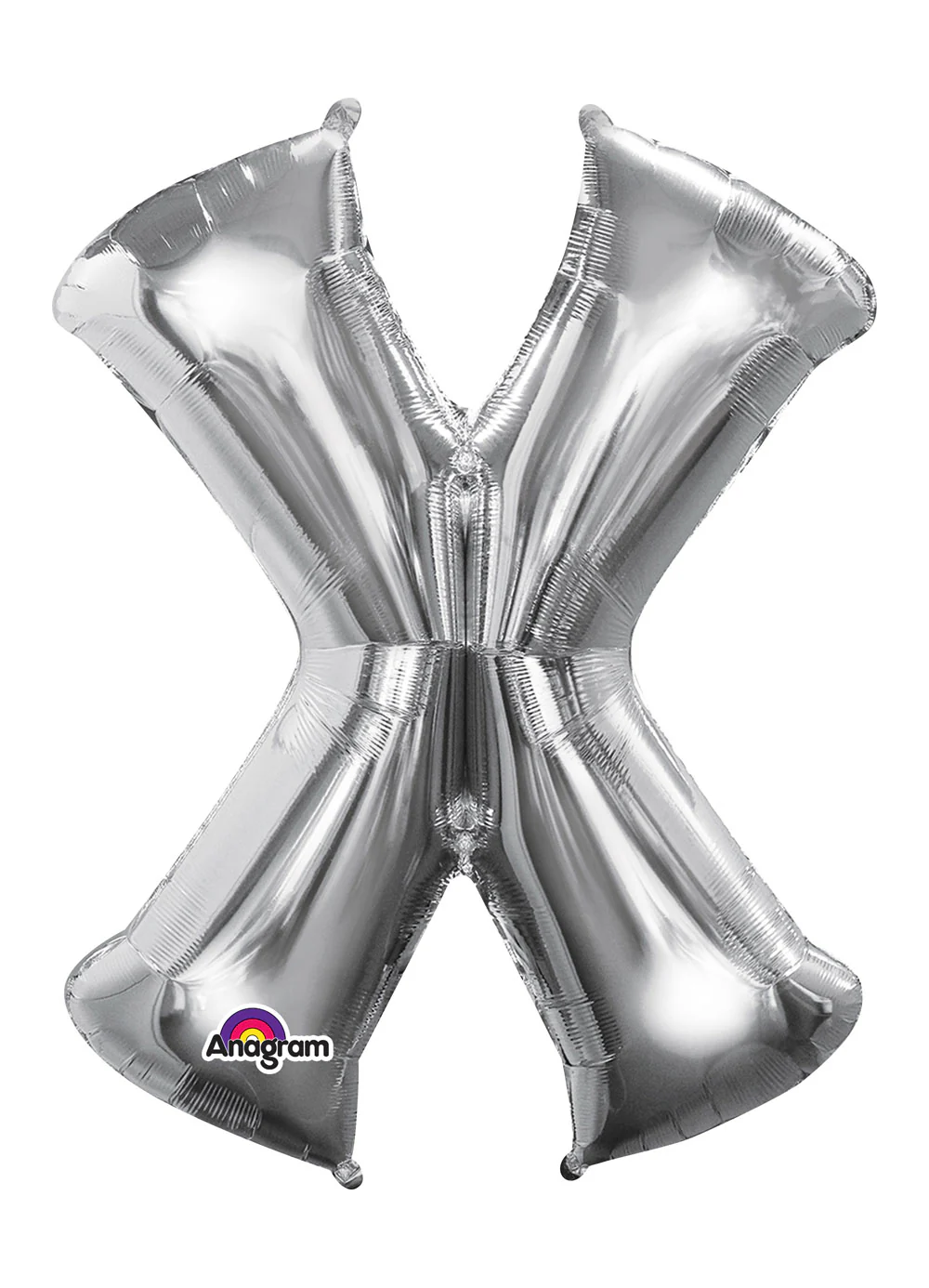 Letter X Silver Air Filled Balloon