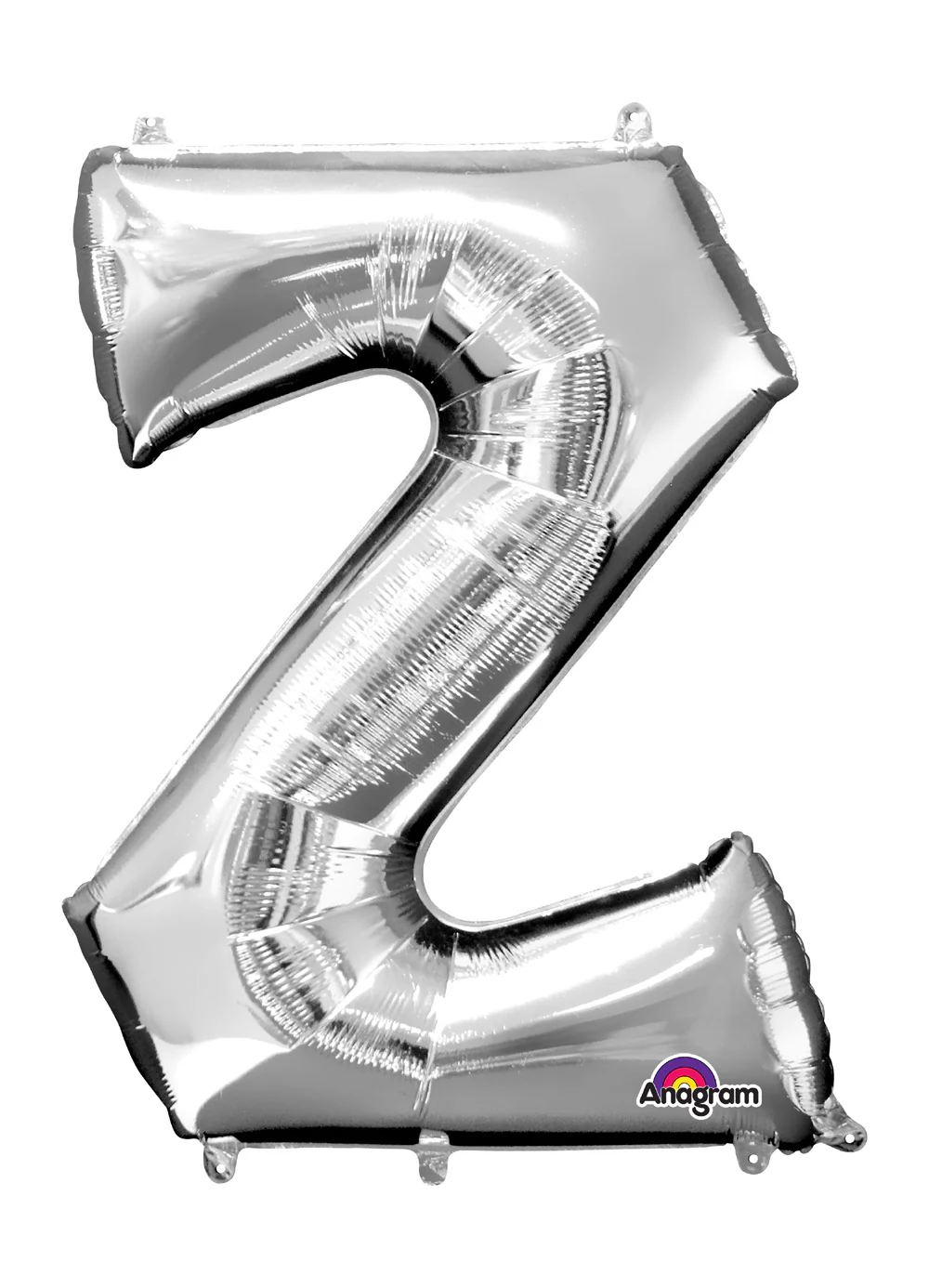 Letter Z Silver Air Filled Balloon